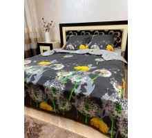 Постільна білизна BestLine бязь gold BL-15083 Одуванчики сірі