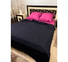 Постільна білизна BestLine бязь gold BL-150308 Однотонка чорний-рожевий